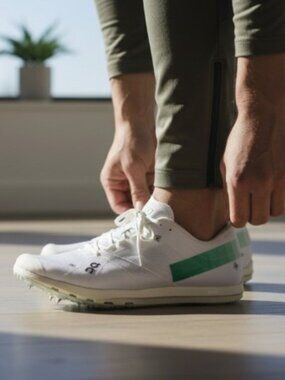 On Running Cloudspike White Track Racing Shoes Metal Spikes Swiss Engineering